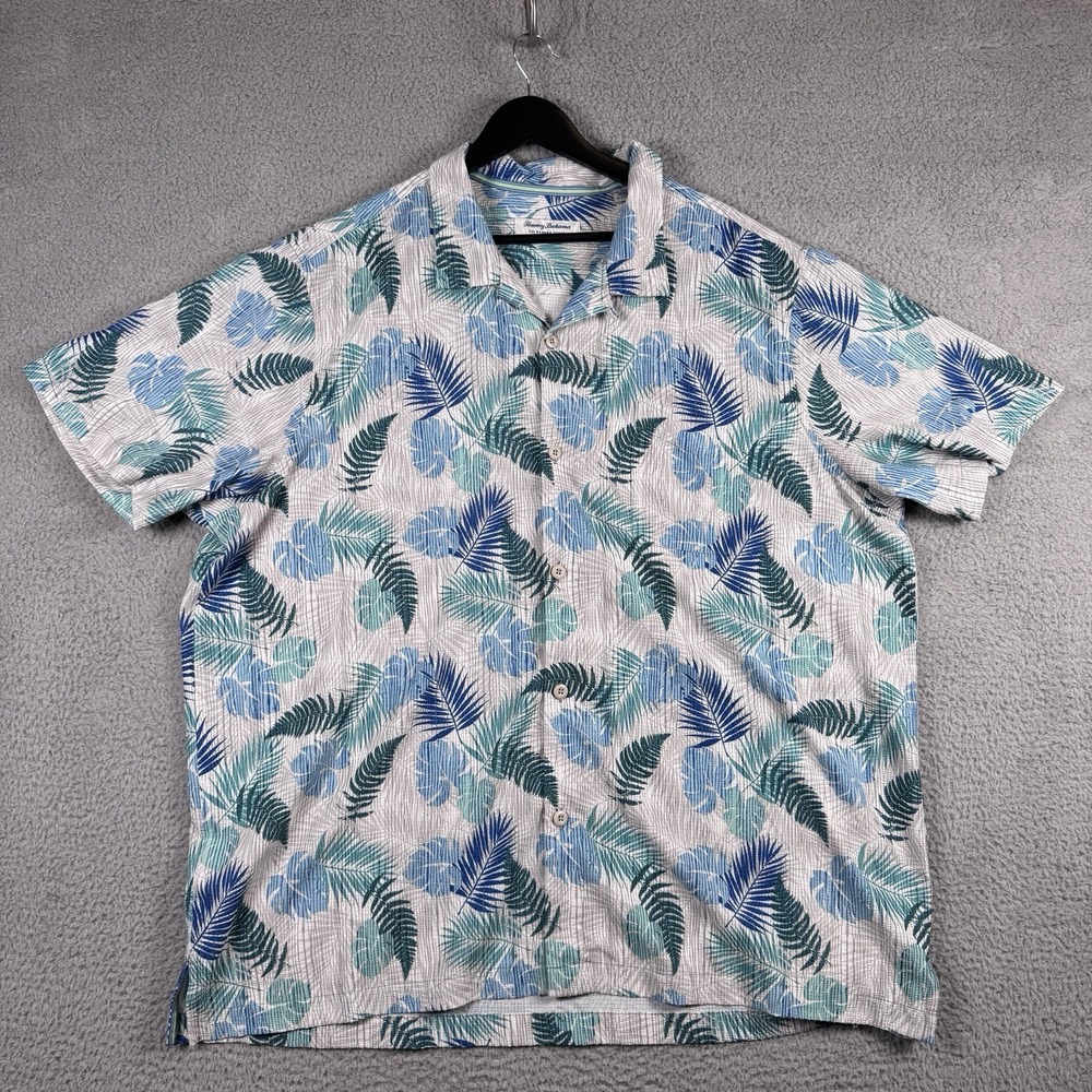Tommy Bahama The Bahama Coast Shirt Mens 2XL Floral Button Hawaiian Travel Beach